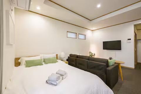 Bedroom with sofa